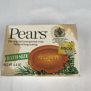 Vtg Bath Size Pears Transparent Soup NIP Original Price Sticker From Osco 4.4 Oz